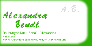 alexandra bendl business card